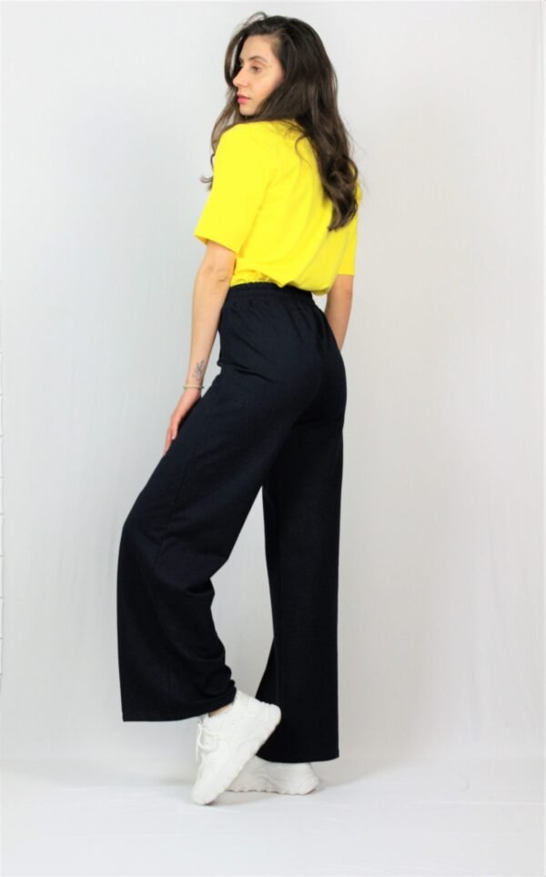 Панталон с ластичен колан тъмносин - Image 6