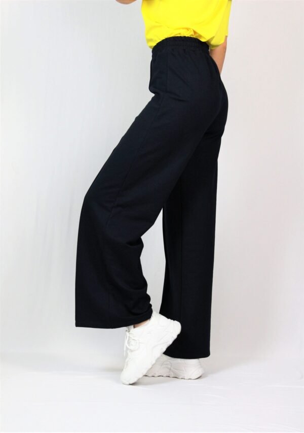 Панталон с ластичен колан тъмносин - Image 7