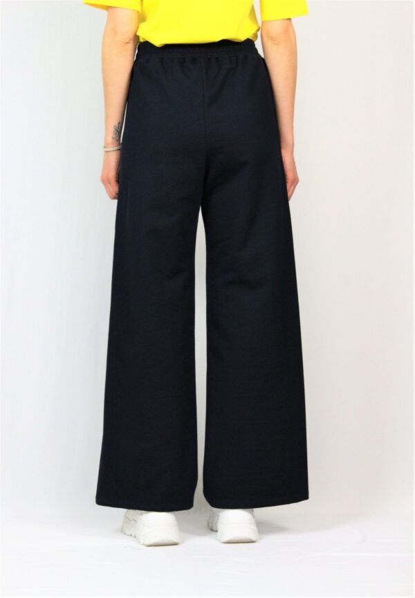 Панталон с ластичен колан тъмносин - Image 9