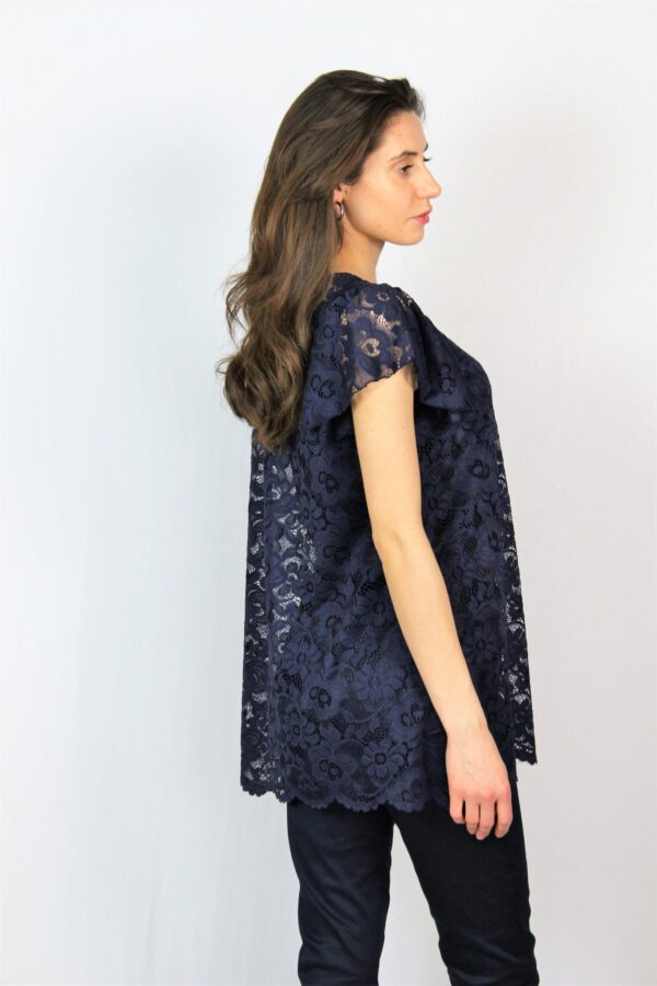 Туника с камбанка ръкав тъмносиня - Image 8