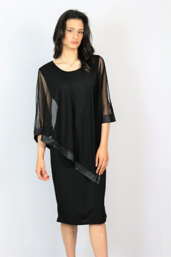 Еластична рокля с тюл - Image 8