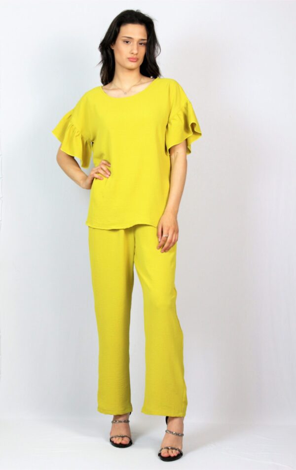 Блуза с къдри жълта - Image 5