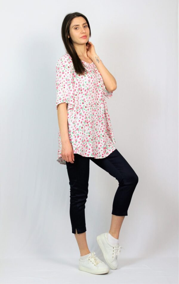 Туника цветя бяла - Image 5