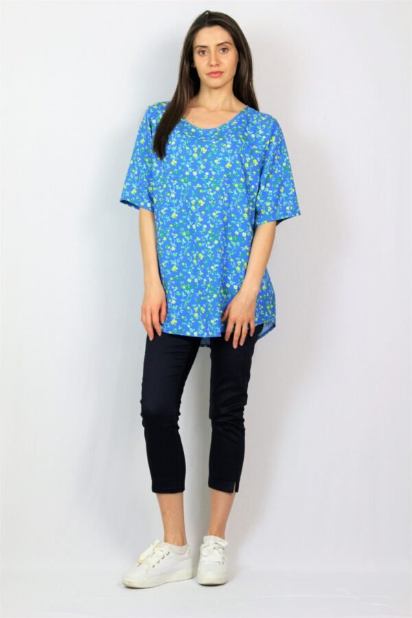 Туника цветя синя - Image 6
