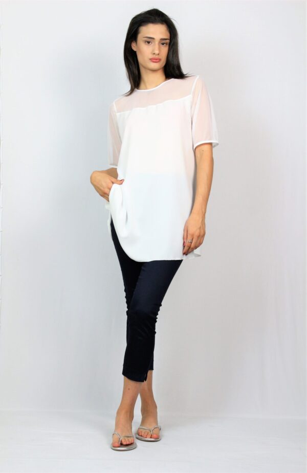 Туника с тюл бяла - Image 6