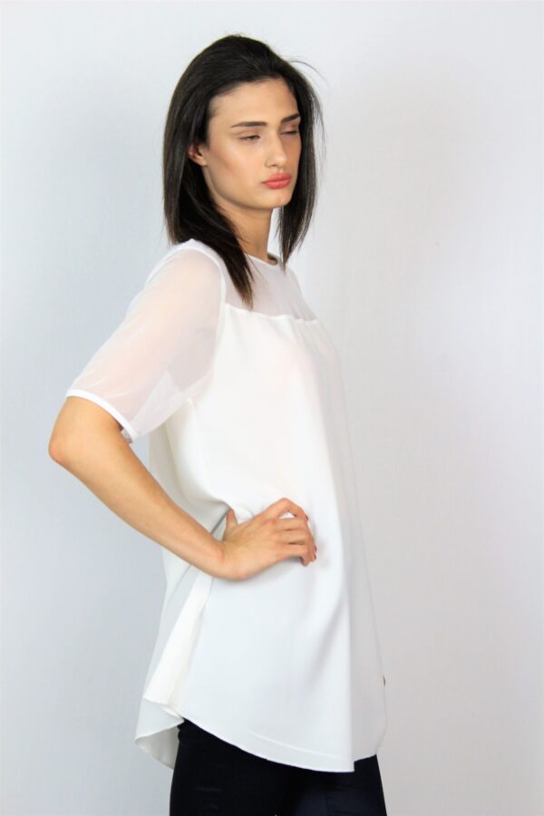 Туника с тюл бяла - Image 8
