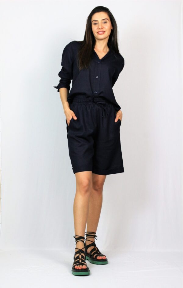 Бермуди лен тъмносини - Image 5