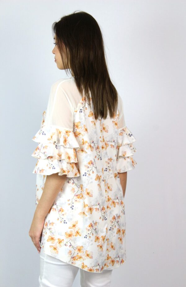 Туника с къдри на ръкавите цветя - Image 6