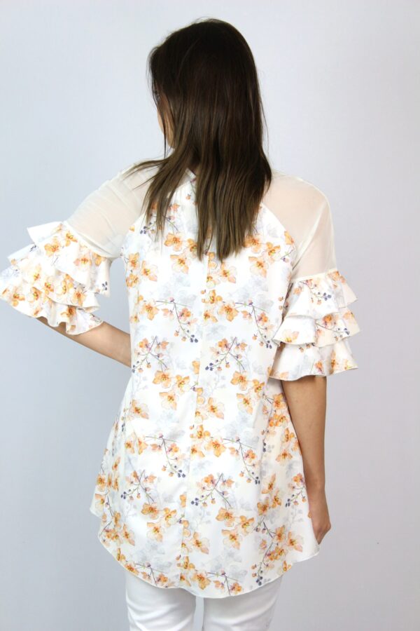 Туника с къдри на ръкавите цветя - Image 8