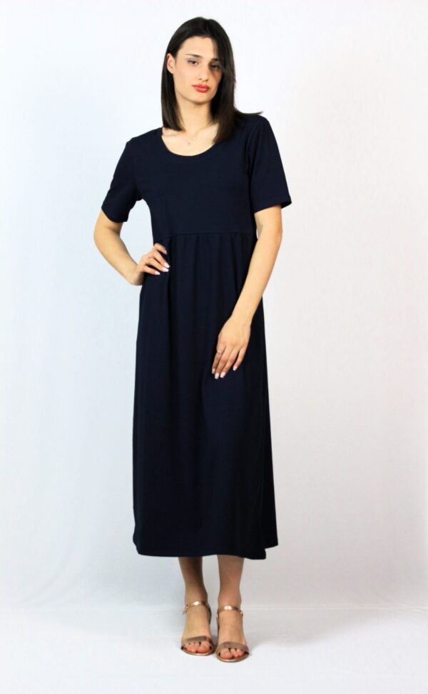 Рокля памук с набор тъмносиня - Image 5