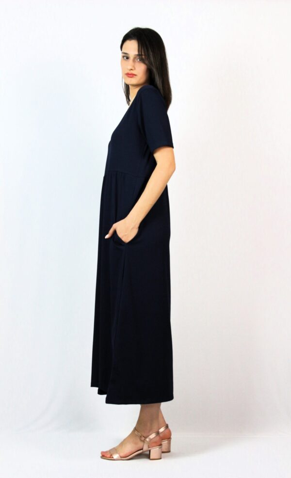 Рокля памук с набор тъмносиня - Image 6